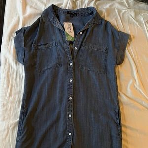 NWT velvet heart denim shirt dress size S